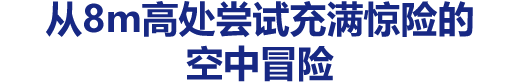 从8m高处尝试充满惊险的空中冒险